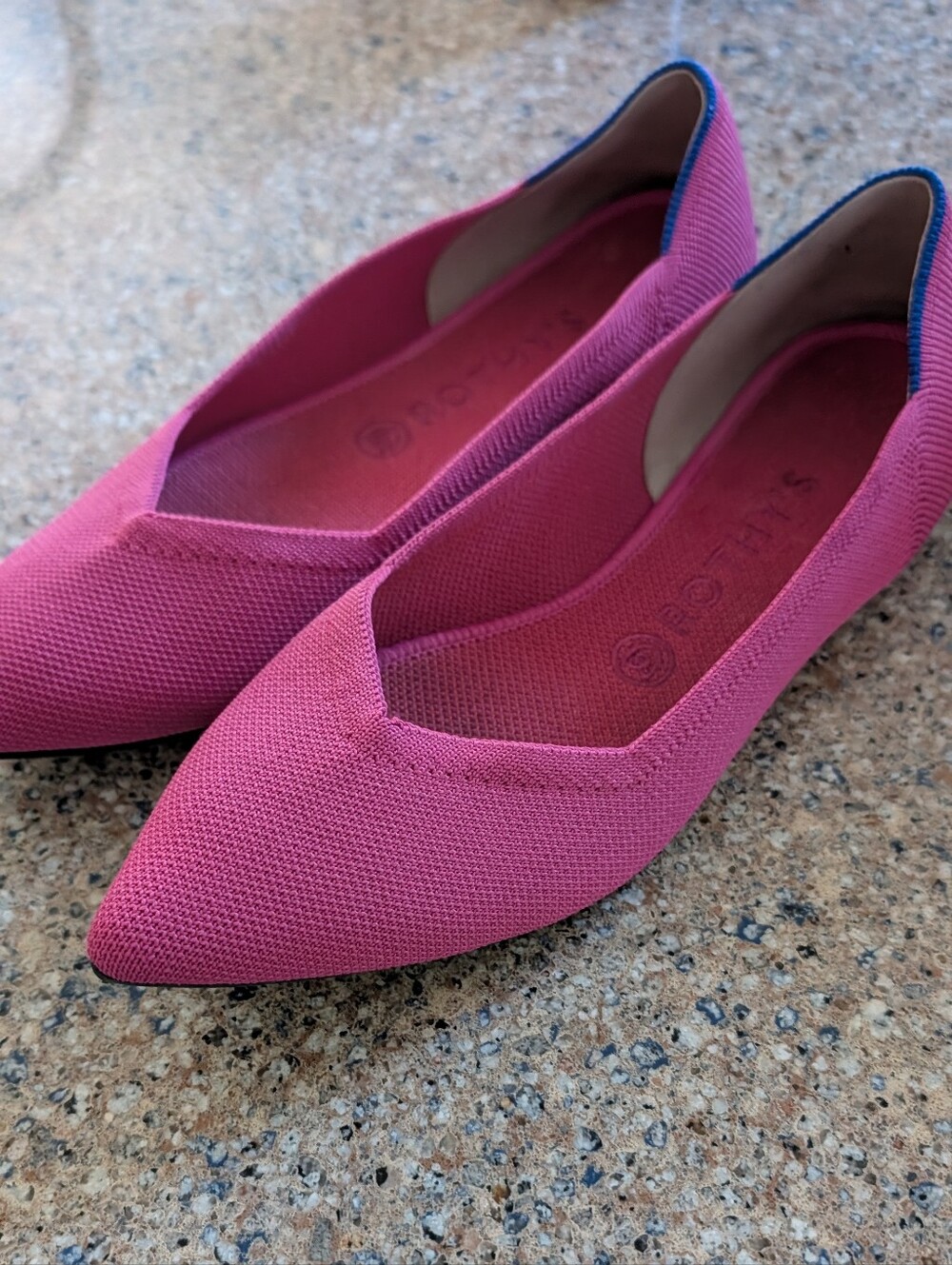 Pointed Knit Flats in Pink - Rothys